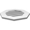 Ekena Millwork Octagonal Surface Mount PVC Gable Vent: Functional, w/ 3-1/2"W x 1"P Standard Frame, 20"W x 20"H GVPOC20X2001SF - alternate 3